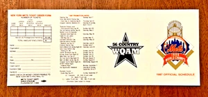 Vintage New York Mets 1987 Pocket Schedule "1986 World Champions" WQAM - Picture 1 of 2