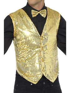 Sequin Waistcoat, Gold - Picture 1 of 8
