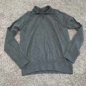 Banana Republic Größe M grau Reißverschluss Kaschmir Pullover Baumwolle - Bild 1 von 8