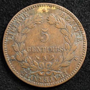 France 5 Centimes 1897A, Coin, Inv#G366 - Picture 1 of 2