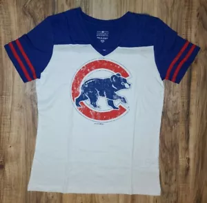 Chicago Cubs Shirt Youth 14/16 Genuine MLB Baseball V-Neck Short Sleeve Tee NWOT - Picture 1 of 8