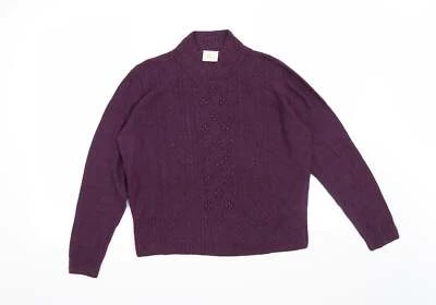 Country Casuals Womens Purple High Neck Viscose Blend Jumper Size M - Image 1 of 4