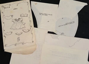 VINTAGE A Suzanne Sheier Original Size 7-8 Collars cut pattern - Picture 1 of 4