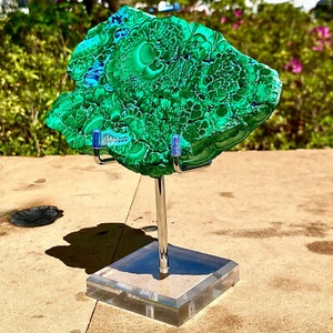 1.47LB Natural peacock stone silicon peacock hand polished sheet - Imagen 1 de 12