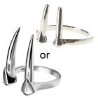 Simple Beast Fangs Rings Silver Ig Popular Men Retro for Creative Jewelry