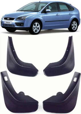 Genuine Set Splash Guards Mud Flaps For 2005-2011 Ford Focus MK2 MK2.5 Hatchback - Image 1 of 4