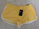 Nike Sportswear Heritage Vintage Cotton Fleece Shorts Yellow Ar2414-795 Women L
