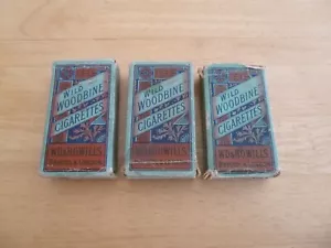 3 Vintage W.D. & H.O. Wills 10 "Wild Woodbine" Cigarette Packets - Picture 1 of 5