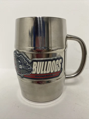 Gonzaga Bulldogs Silver Barrel Insulated Mug Cover