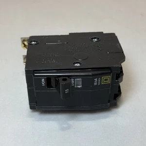 Square D 15A 2-Pole Circuit Breaker QOB215 - Picture 1 of 6
