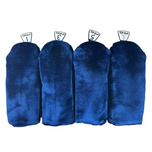 Vintage Ping Golf blau Plüsch Barrel Fuzzy Head Covers 1,3,5 & PM Top Zustand - Bild 1 von 6