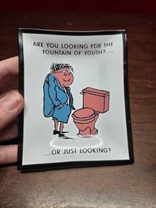 novelty glass trinket dish humorous cartoon - Picture 1 of 5