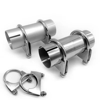 PROFUSION EXHASTS Exhaust Pipe Joiner Clamp On Mild / 304 Stainless Steel Connector Sleeve Repair