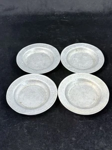 Lot 4 Vintage Carson Pewter Coasters Small Plates - 3 5/8” - Picture 1 of 5