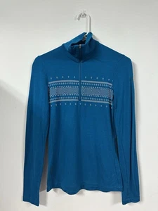 Icebreaker Pullover Bodyfit 260 Merinowolle Oberteil Pulli 1/4 Zip Damen Gr. XS blau - Bild 1 von 6