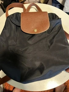 Longchamp Le Pilage Rucksack schwarz und braun Leder faltbar - Bild 1 von 11
