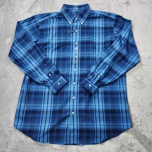 Ralph Lauren Shirt Mens XLT Tall Blue Plaid Performance Flannel Stretch Wicking - Picture 1 of 11