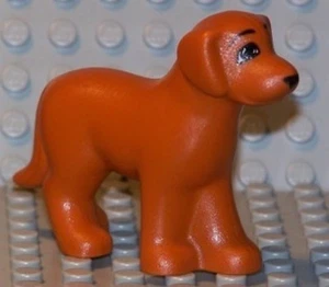 LEGO - Animal - Dog Standing Eyes & Black Nose - Dark Orange - VERY RARE - Picture 1 of 1
