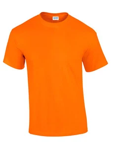 MENS HI VIS T SHIRT SAFETY ORANGE YELLOW COTTON Mix SMALL TO 5XL, BIG SIZES - Picture 1 of 13