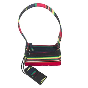 Colorful Striped Shoulder Bag 9.5x5x3.5 inches - Picture 1 of 8