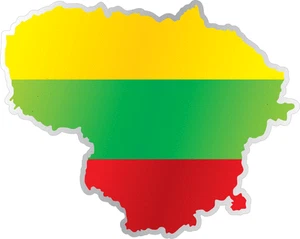Litauen Länderflagge Karte Auto Stoßstange Fenster Spiegel Aufkleber Abziehbild 5"X4" - Bild 1 von 1