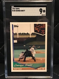 1994 Topps #180 Kansas City Royals George Brett Baseball Card HOF SGC 9