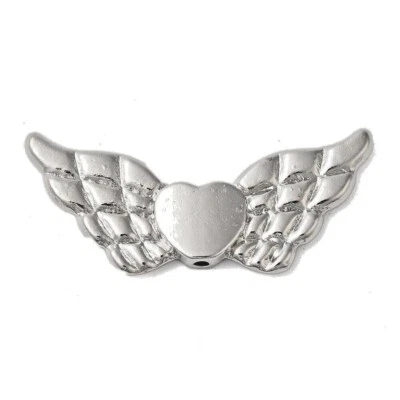 Tibetan Silver Angel Butterfly Wing Spacer Bead LARGE 42mm x 18mm 5pcs - Image 1 of 3