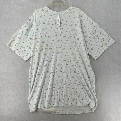 Vanity Fair Camisón Camisa de Noche Camisón Ropa de Dormir GRANDE Estrellas de Luna Henley Foto 1 de 4