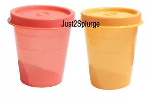 Tupperware Midgets Set di 2 Mini Contenitori in Corallo e Pesca Piccole Ciotole - Foto 1 di 3