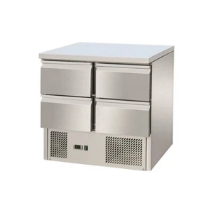 Gastro Edelstahl Kühltisch Kühltheke Saladette 900x700x870mm 176 Liter +2°C/8°C - Bild 1 von 1