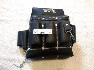 IRWIN - Top Grain Leather Electrician's Tool Pouch NEW - Picture 1 of 12