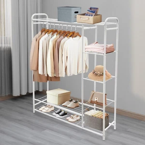 Heavy Duty Clothing Garment Rack Rolling Clothes Organizer Wardrobe Closet Rack - Picture 1 of 20