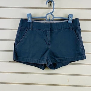 Womens 4 J Crew Chino Shorts Gray Cotton 3" Inseam Flat Front Style #61456 - Picture 1 of 4