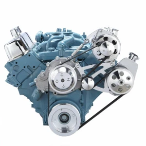 Sistema Pontiac Serpentine con alternador bomba de agua bomba de dirección asistida cinturones V8 - Imagen 1 de 3