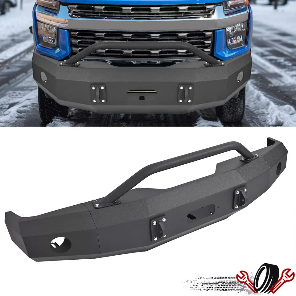 Heavy Duty Front Bumper For Chevrolet/ GMC C/K 1500 2500 3500 1981-1987 86 85 84 Foto 1 de 4