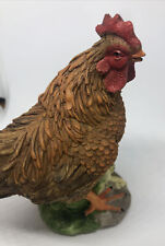 Rustic Rooster Hen Figurine Sculpture Farmhouse Style Home Decor GLOBAL SHIP!