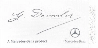 MERCEDES TRANSPARENTE PARABRISAS CRISTAL CALCOMANÍA PEGATINA FIRMA FIRMADA POR DAIMLER Foto 1 de 3