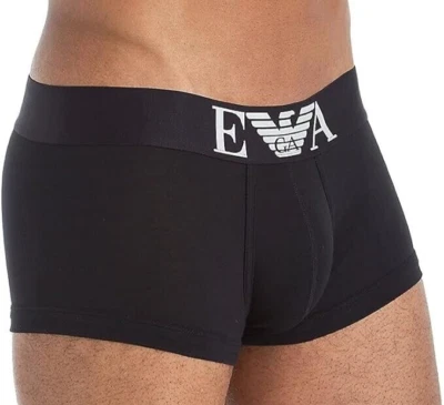 Ropa interior baúl de algodón elástico Emporio Armani Essentials para hombre, XL, negra Foto 1 de 3
