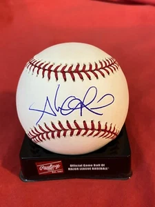 ALEX ALEXIS RIOS AUTOGRAPHED SIGNED MAJOR LEAGUE BASEBALL OML BLUE JAYS COA - Picture 1 of 2