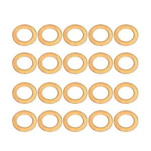 20 Pcs M10 Copper Crush Washers Flat For Motorcycle Brake Line Hose Banjo Bolts - Picture 1 of 7