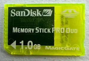 Sandisk 1GB Memory Stick Pro Duo Magic Gate Memory card - Clear Yellow - Picture 1 of 1