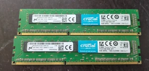 LOT OF 2 -- 8GB  (2x4GB)  Micron/Crucial 1Rx8 PC3L-12800E Server RAM - Picture 1 of 3