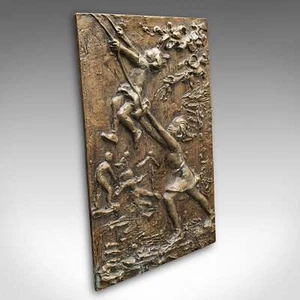 Vintage Decorative Relief Plaque, English, Bronze Plate, Mid Century, Circa 1950 - Picture 1 of 8