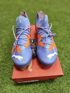 Puma Future Ultimate Fg Men's Soccer Shoes Blue -White-Orange - Picture 1 of 7