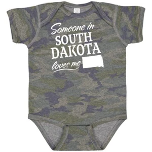 Inktastic Someone In South Dakota Loves Me Baby Bodysuit State Home Family Kids - Picture 1 of 8