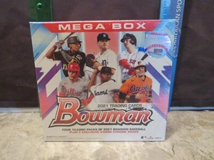 2021 BOWMAN BASEBALL SEALED MEGA BOX (4-10 CARD PACKS & 2- 5 CARD CHROME  PACKS) - Picture 1 of 4