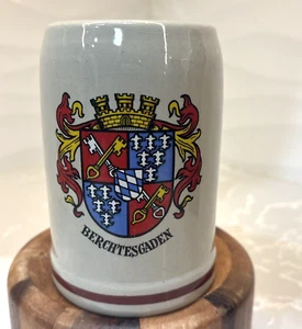 Taza vintage Berchtesgaden escudo de armas .5 L gres cerveza Stein con Alemania #2 - Imagen 1 de 11
