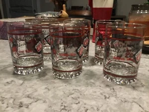 Complete Set of 6 1997 Phillips 66 Tom Osborne Milestone Victories Glasses 250th - Picture 1 of 11