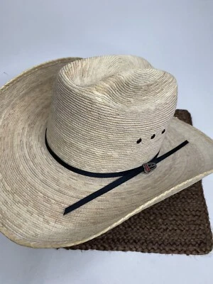 Sombrero occidental de papel de paja Justin By Milano Hat Co. 20X para hombre •Talla 6 7/8 *NUEVO Foto 1 de 4