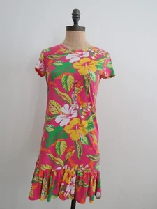 Ralph Lauren Hawaiian Juniors L 12 14 Girls Dress Pink Floral short sleeve NWT - Picture 1 of 10
